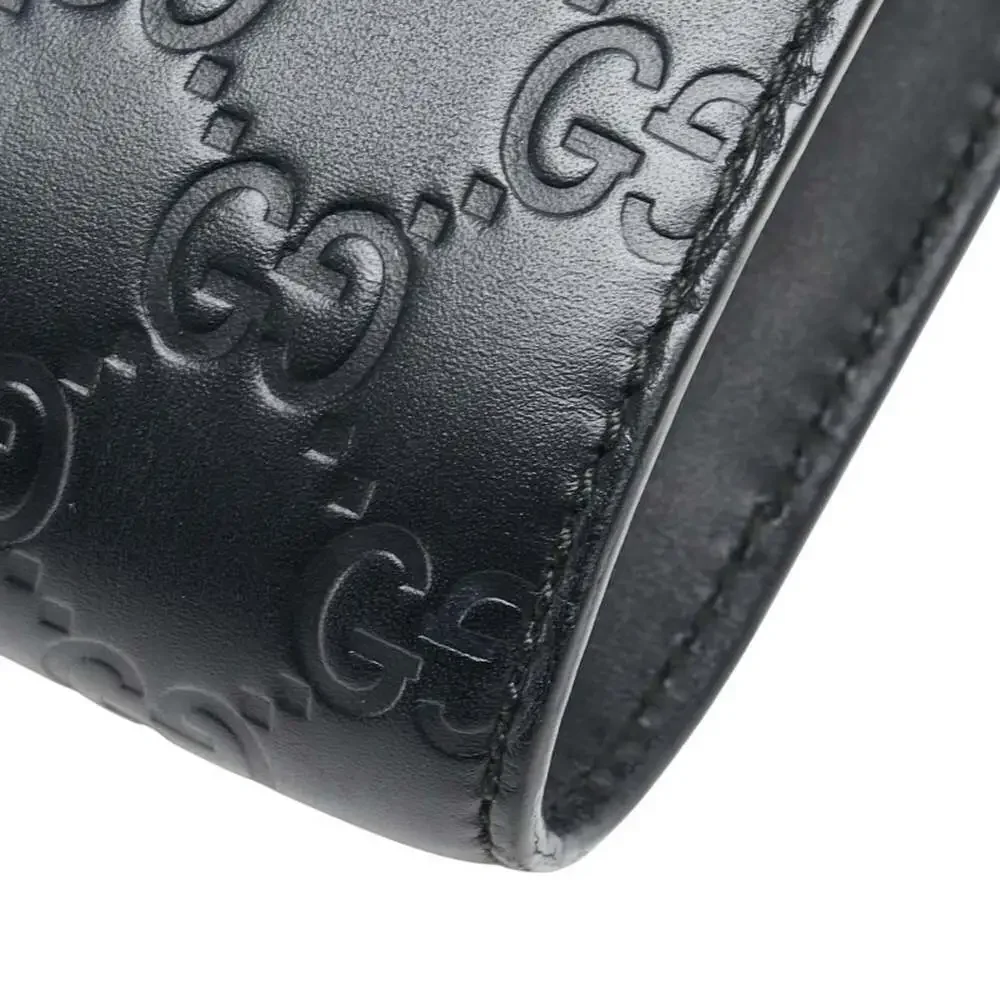 GUCCI Black Leather Horsebit Shoulder Bag - Picture 10 of 15
